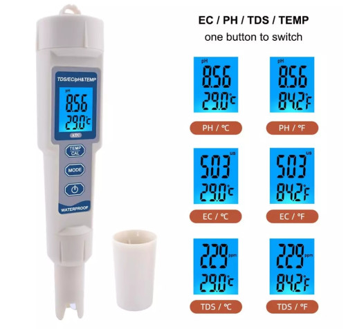 Combo PH 350 4 в 1- PH+EC+TDS+TEMP Китай фото