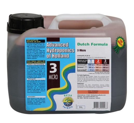 Dutch Formula Micro 5 ltr Advanced Hydroponics Netherlands фото